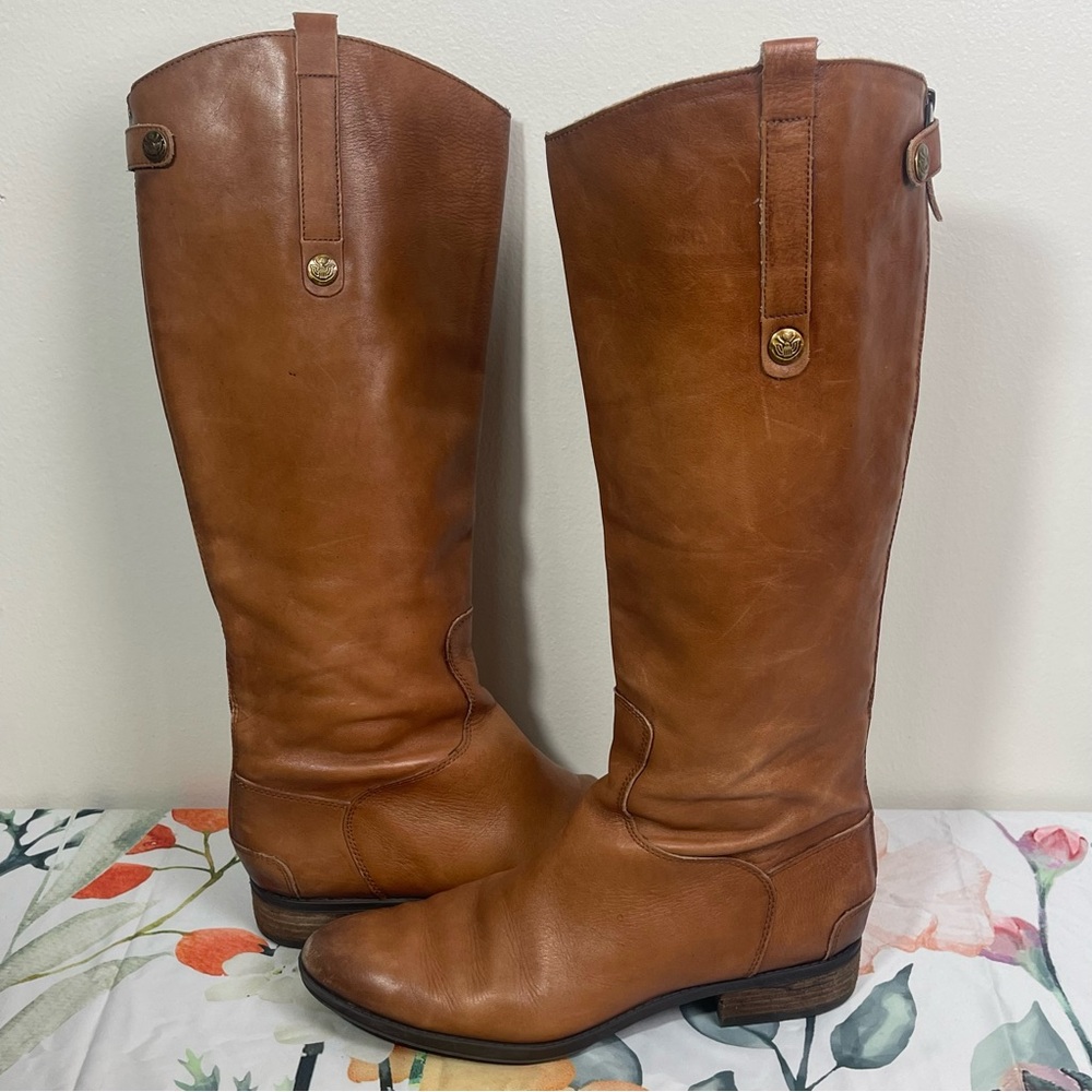 Sam Edelman Penny tall leather riding boots in a brown “Whiskey” color - Picture 9 of 9